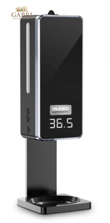 Bezdotykový dávkovač dezinfekce iNANO 1000 ml s měřením teploty černý