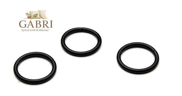 Kroužek 16mm černý 10ks