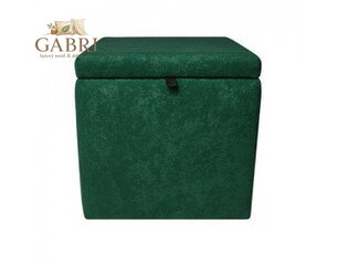 Taburet s úložným prostorem tkanina Suedine smaragdová 76 - více barev