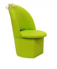 Taburet s opěradlem Krasnal EKO kůže zelená - více barev na výběr