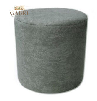  Taburet válec tkanina Suedine jasně šedá 06 - více barev