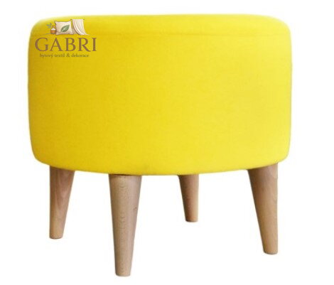  Taburet 4 nohy tkanina Suedine žlutá 78 - více barev