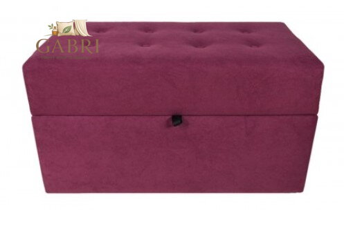 Taburet s úložným prostorem 75x40x42cm tkanina Suedine fialová 77 - více barev