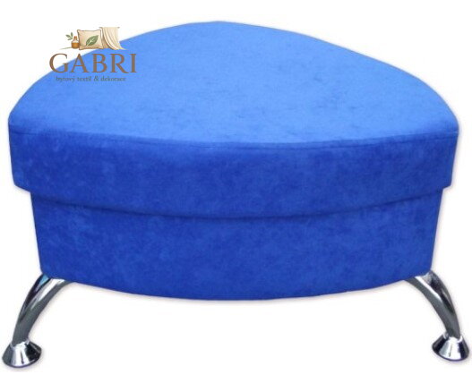 Taburet trojůhelník tkanina Suedine modrá 14 - více barev