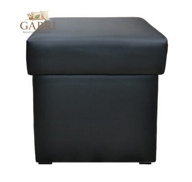 Taburet s úložným prostorem EKO kůže černá - více barev na výběr