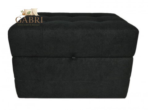Taburet s úložným prostorem 60x40x42cm tkanina Suedine černá 24 - více barev