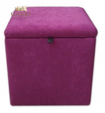 Taburet s úložným prostorem tkanina Suedine fialová 77 -  více barev