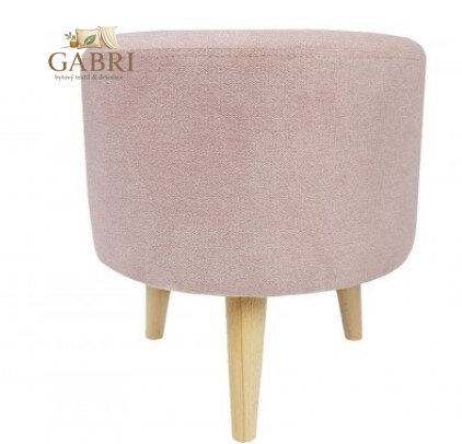 Taburet 3 nohy tkanina Enjoj pudrová růžová 19 - více barev