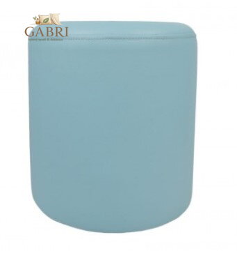 Taburet válec EKO kůže jasně modrá - více barev na výběr