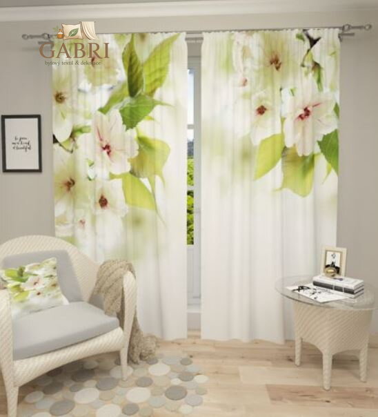 Exkluzivní zatemňovací závěsy Black out s potiskem 2x145x250cm - S71372