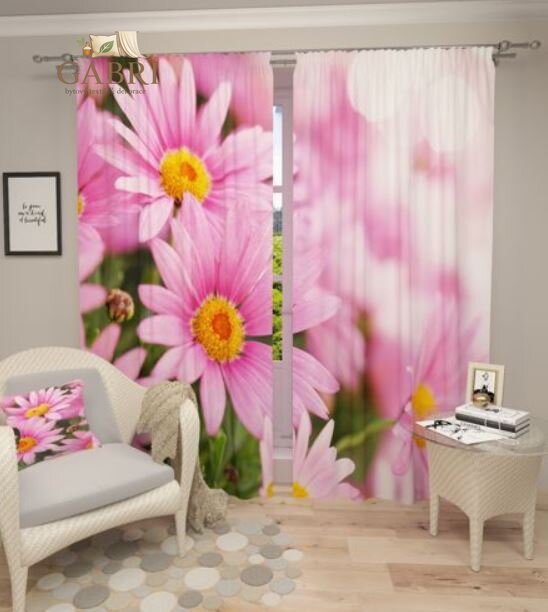 Exkluzivní zatemňovací závěsy Black out s potiskem 2x145x250cm - S71389