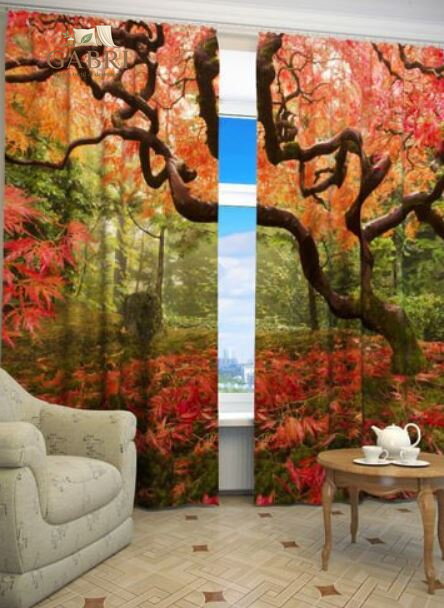 Exkluzivní zatemňovací závěsy Black out s potiskem 2x145x250cm - S4200