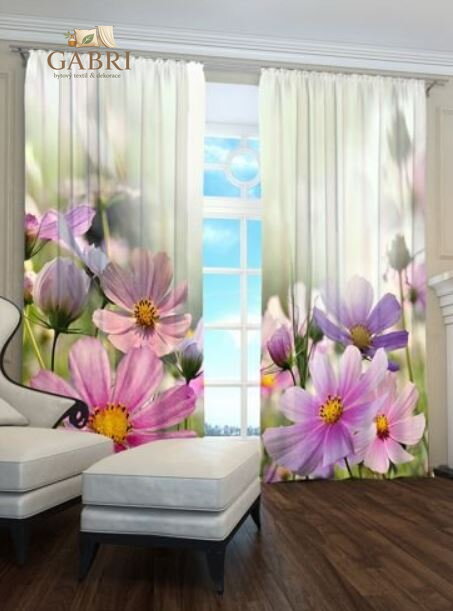 Exkluzivní zatemňovací závěsy Black out s potiskem 2x145x250cm - S65525b