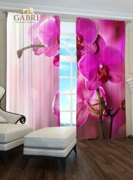 Exkluzivní zatemňovací závěsy Black out s potiskem 2x145x250cm - S7897