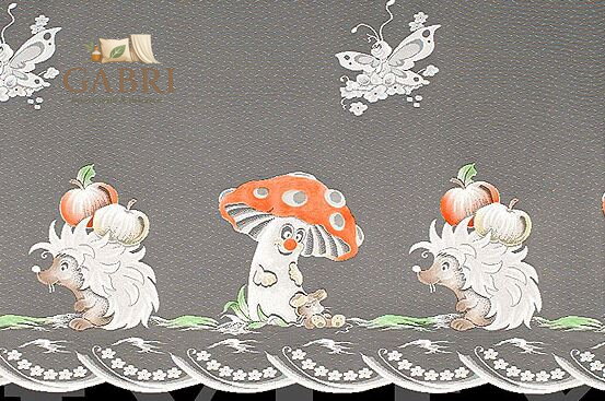 Záclona dětská kusová 300x150cm - Ježek Baby barevný SKLADEM