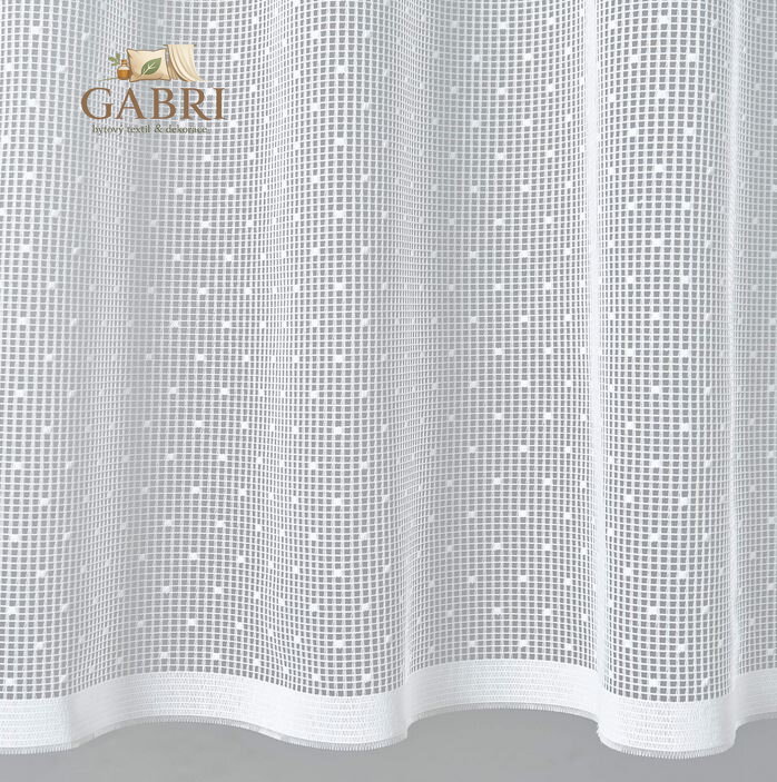 Žakárová záclona bílá v metráži se vzorem - A3952 ( více rozměrů )