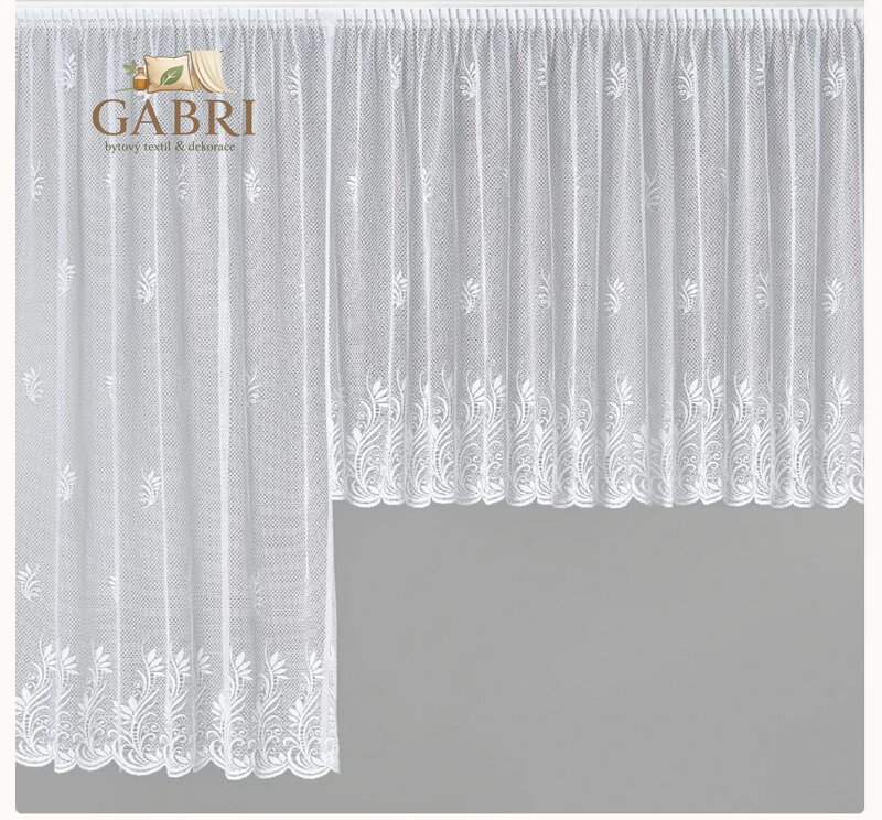 Záclony kusové žakárové bílé - K 7168 ( více rozměrů ) 2026