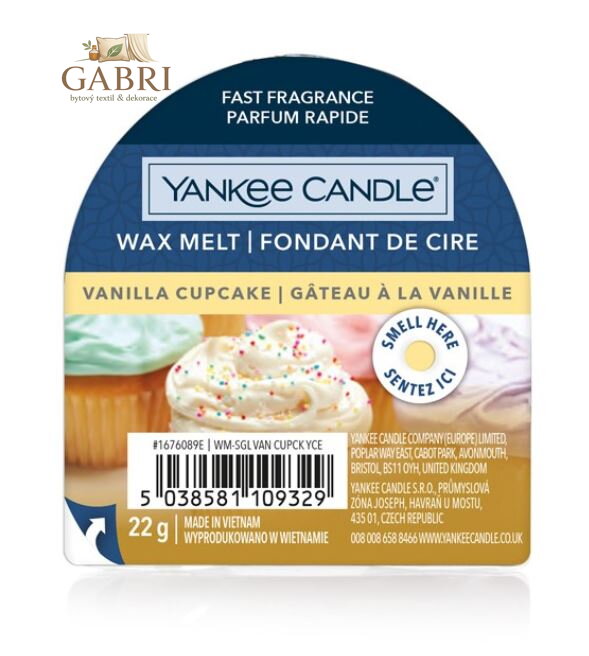 Yankee Candle vonný vosk do aromalampy - VANILLA CUPCAKE ( 36576 )