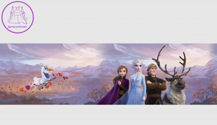 Samolepící bordura do dětského pokoje Disney Frozen - WBD 8159