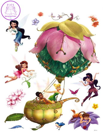 Samolepící dekorace dětská Disney Víly v balónu - DK 884-2025