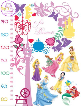 Samolepící dekorace dětská Disney Princezny - DK 893-2025