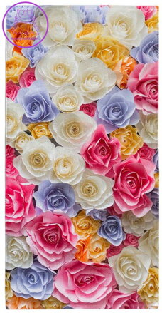 Osuška s potiskem 70x140cm - Barevné růže