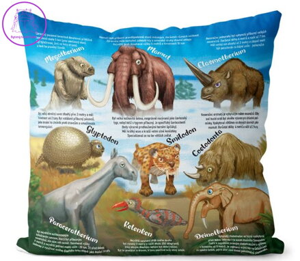 Polštářek naučný s potiskem - Doba ledová