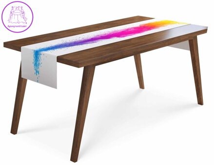 Běhoun na stůl - Barevná exploze více rozměrů