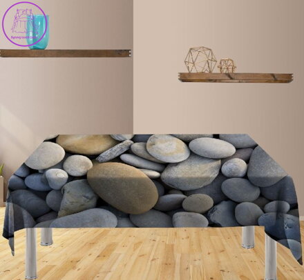 Ubrus s efektem 3D - Kamínky více rozměrů