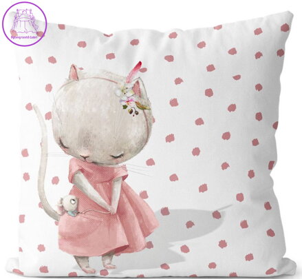 Polštářek s potiskem - Kočička