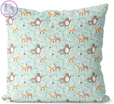  Dětský polštářek - Medvědí kamarádi