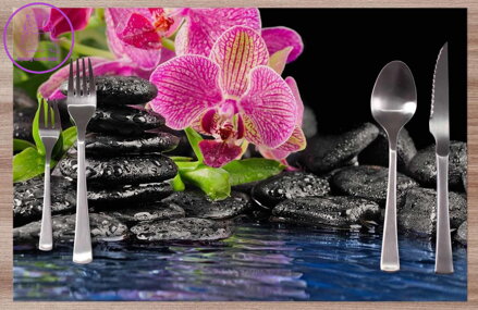  Prostírání na stůl - Orchidej na kameni