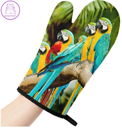 Kuchyňská chňapka - Papoušci