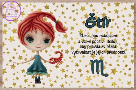  Prostírání na stůl dětské - Znamení pro děti Štír (23.10. - 22.11.) 