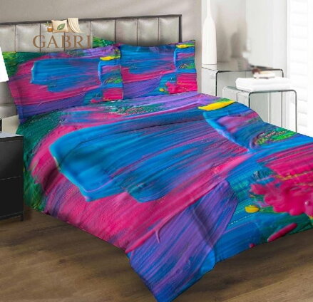 Povlečení z moderního materiálu Interlock fototisk 3D efekt - Tempery