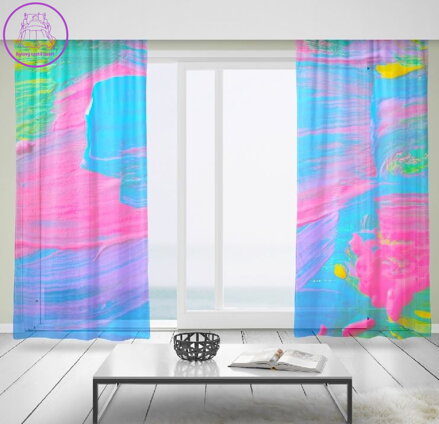 Záclony s 3D potiskem 2x150x250cm - Tempery