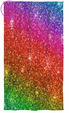 Osuška s potiskem 70x140cm - Třpytky