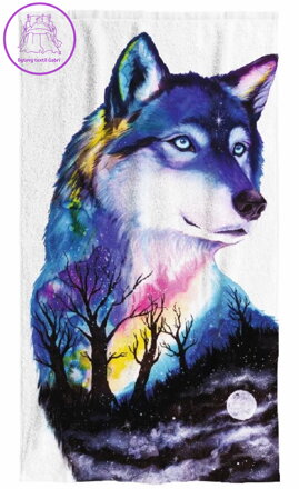 Osuška s potiskem 70x140cm - Vlk art