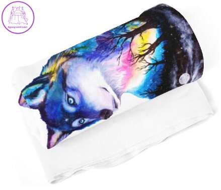 Fleecová fotodeka - Vlk art více rozměrů