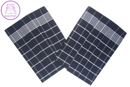 Utěrka Pozitiv Egyptská bavlna černá/bílá 50x70 cm balení 3 ks