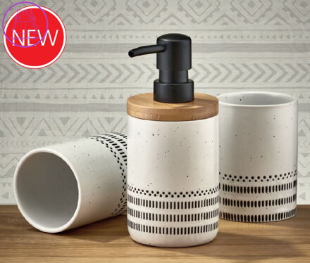 Koupelnové doplňky kamenina + bambus - Alva 2026 Skladem