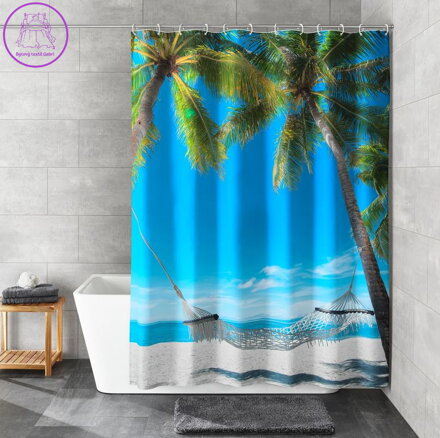 Textlní koupelnový závěs EcoCare 180x200cm - Bahamas 2026
