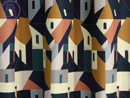 Metrážový dekorační závěs se vzorem šíře 150cm Lag-Dozmat 03-2025