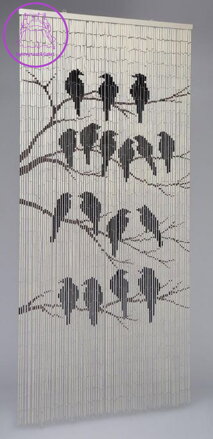 Bambusový závěs do dveří Birds 90x200cm 2026