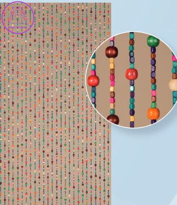Dřevěný korálkový závěs do dveří 90x230cm - Colorful 2026 Skladem