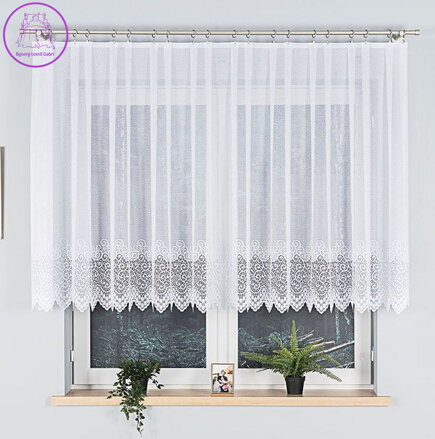 Metrážové záclony žakárové bílé Gabri-001539-2026