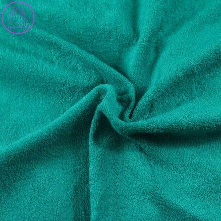 Froté prostěradlo 180g/m2 tmavě zelené 180x200cm s gumou - Skladem