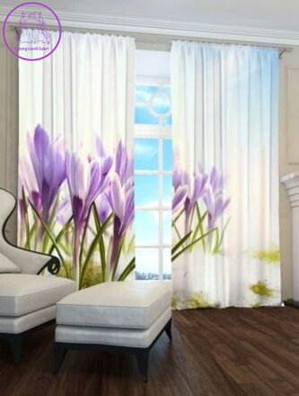 Exkluzivní zatemňovací závěsy Black out s potiskem 2x145x250cm - S4430