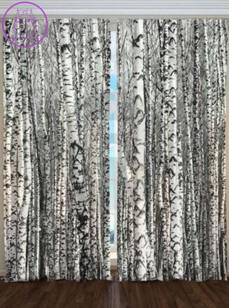 Exkluzivní zatemňovací závěsy Black out s potiskem 2x145x250cm - S65718