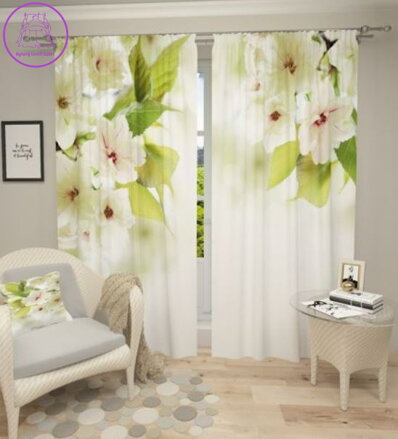 Exkluzivní zatemňovací závěsy Black out s potiskem 2x145x250cm - S71372